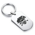 thumbnail image 1 of Stainless Steel Pirate Warrior Champion Dog Tag Keychain Circle Ring, 1 of 2