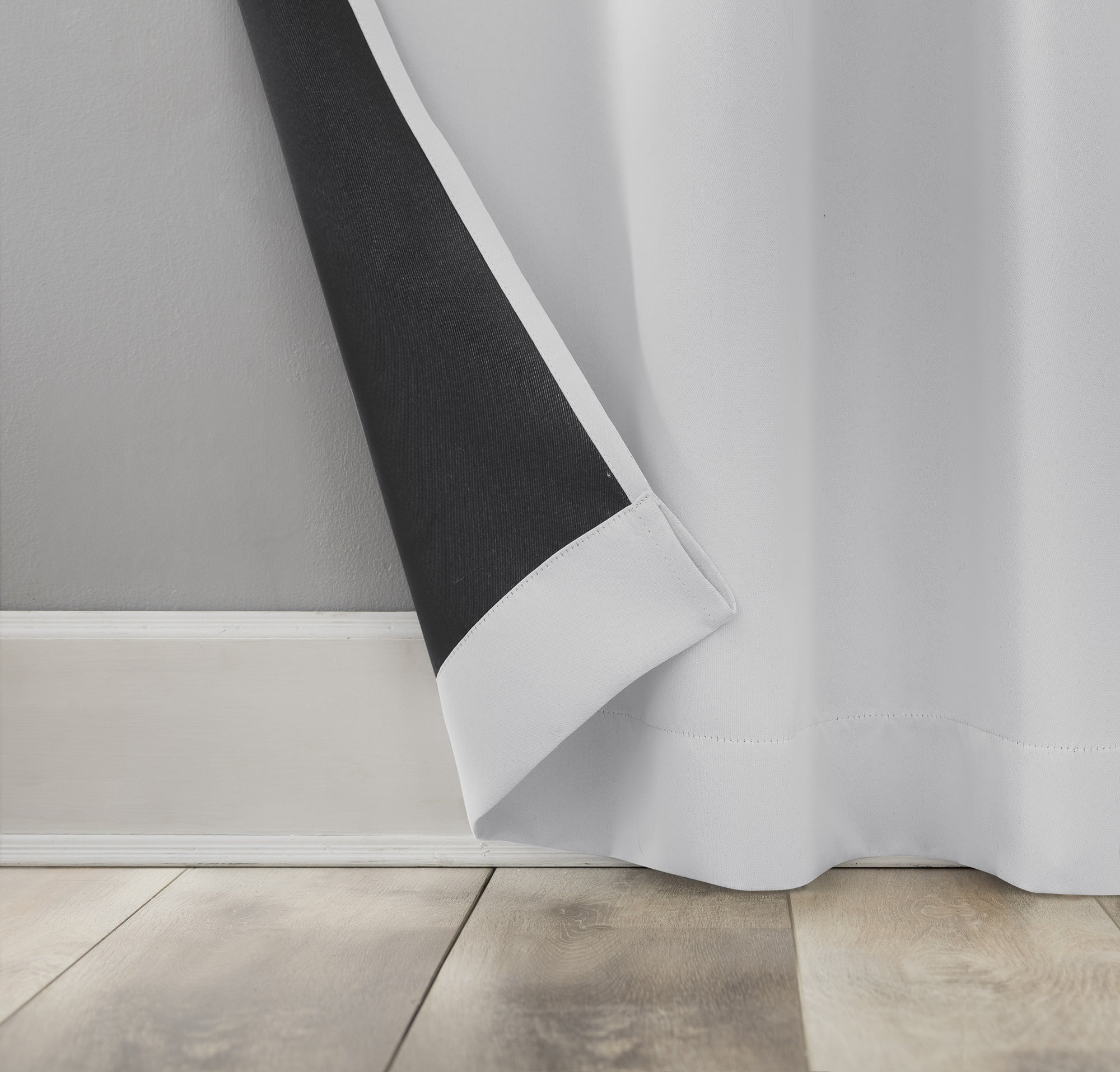 Sun Zero Randall Blackout Rod Pocket Curtain Panel, 37" x 63", White