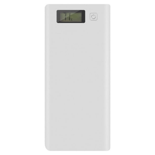 Sidaley Caja de batería Banco de energía Cargador de teléfono móvil Caja de baterías de doble carcasa Pantallas Suministro de accesorios Electrónica Blanco