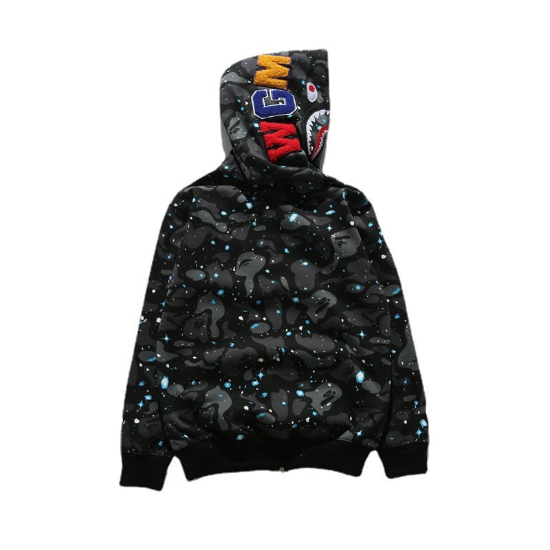 Kids Boy Girl Luminous Shark Camo Shark Jacket Sweatshirts WGM Hoodies Coat