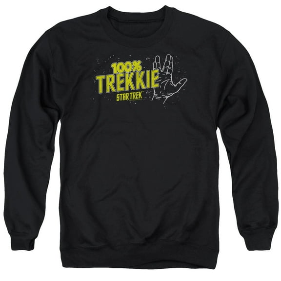 Star Trek Trekkie Adult Crewneck Sweatshirt Black