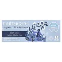 Natracare Natural Organic Cotton Tampons, Super, 20 Ct
