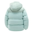 thumbnail image 4 of Wutalume Men's Detachable Hooded Patchwork Plush and Thickened Warm Winter Cotton Jacket, Designed for Cold Protection, Ideal for Men's Outdoor and Casual Winter Activities,Cyan M, 4 of 4