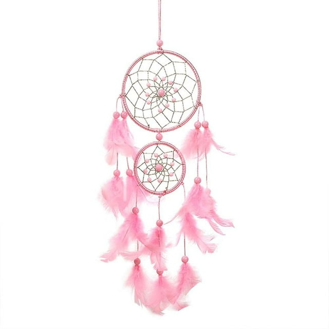 Filles de Capteur de Rêve Rose Plume Rêveur Dreamcatcher Décoration de la Maison
