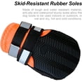 thumbnail image 3 of Botas para perros, botas protectoras para perros, 4 piezas, zapatos transpirables para perros, zapatillas antideslizantes (M, naranja), 3 of 5