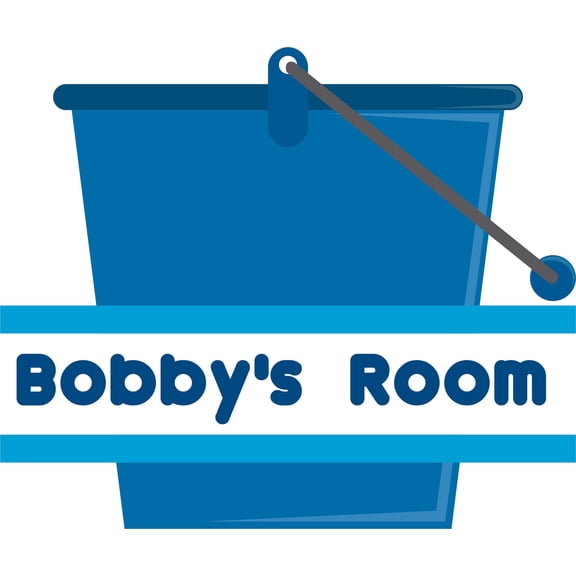 Fishing Bucket Fish Customized Wall Decal - Custom Vinyl Wall Art - Personalized Name - Baby Girls Boys Kids Nursery Daycare Bedroom Wall Decal Room Decor Wall Stickers Decoration Size (30x30 inch)