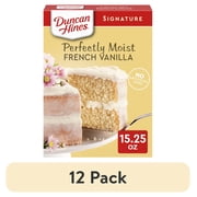 (12 pack) Duncan Hines Signature Perfectly Moist French Vanilla Cake Mix, 15.25 oz.