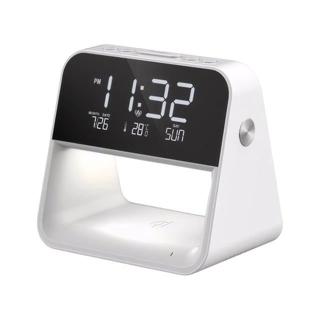 Guardoinrt Lampe de Chevet à Chargement Sans Fil avec Réveil Numérique comme Montres Intelligentes Réveil Led Numérique