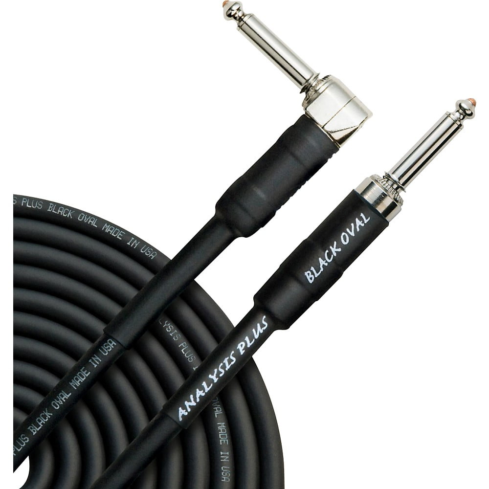 Analysis Plus Black Oval Instrument Cable - Silent 1/4