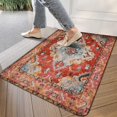 thumbnail image 3 of Bohemian Orange Ethnic Retro Patterned Carpet Welcome Doormat for Indoor/Outdoor Entrance Bohemian Orange Ethnic Retro Patterned Carpet Decoration Door Mat Kitchen Door Mat Bedroom Doormat 17x30 Inch, 3 of 6