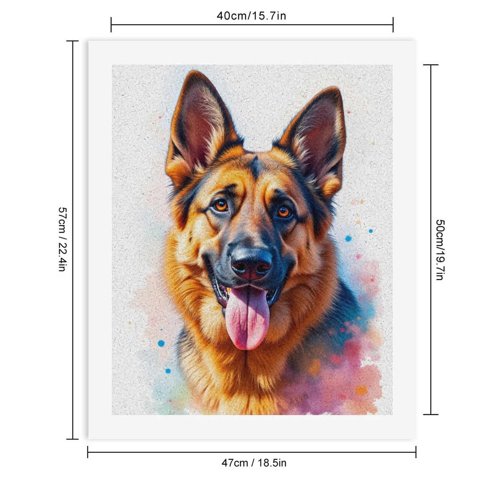 Paint By Numbers Kit for Adults Beginner - DIY Dog Portrait Colorful Abstract Art Canvas Painting Kits for Adults, Frameless Paint By Number for Adults for Home Wall Decor 16x20 Inch