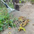 thumbnail image 3 of Expandable Leaf Rake, Stainless Steel Metal Leaf Rake  for Yard 9 Teeth,15 Teeth, 3 of 7