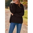 thumbnail image 2 of PRETTYGARDEN Women's Oversized Sweaters Sleeve Crew Neck Jumper Tops Chunky Knit Pullover Sweater, 2 of 6