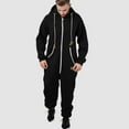 thumbnail image 4 of CHENge Mens Hooded Jumpsuit Full Zip Up 1sie Work Coverall Rompers Plus Size 1 Piece Overalls Jogging Suit with Pockets, 4 of 6