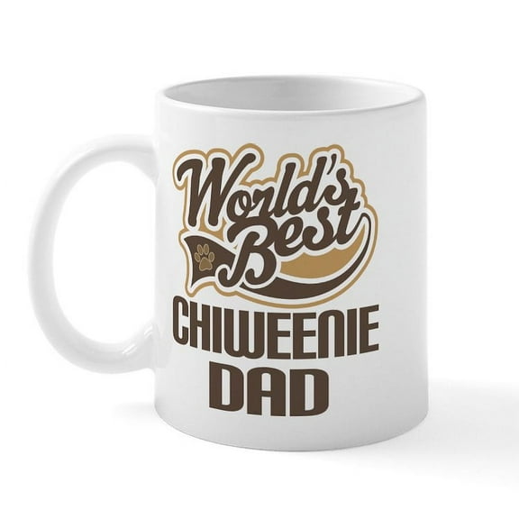 CafePress - Chiweenie Dog Dad Mug - 11 oz Ceramic Mug - Novelty Coffee Tea Cup