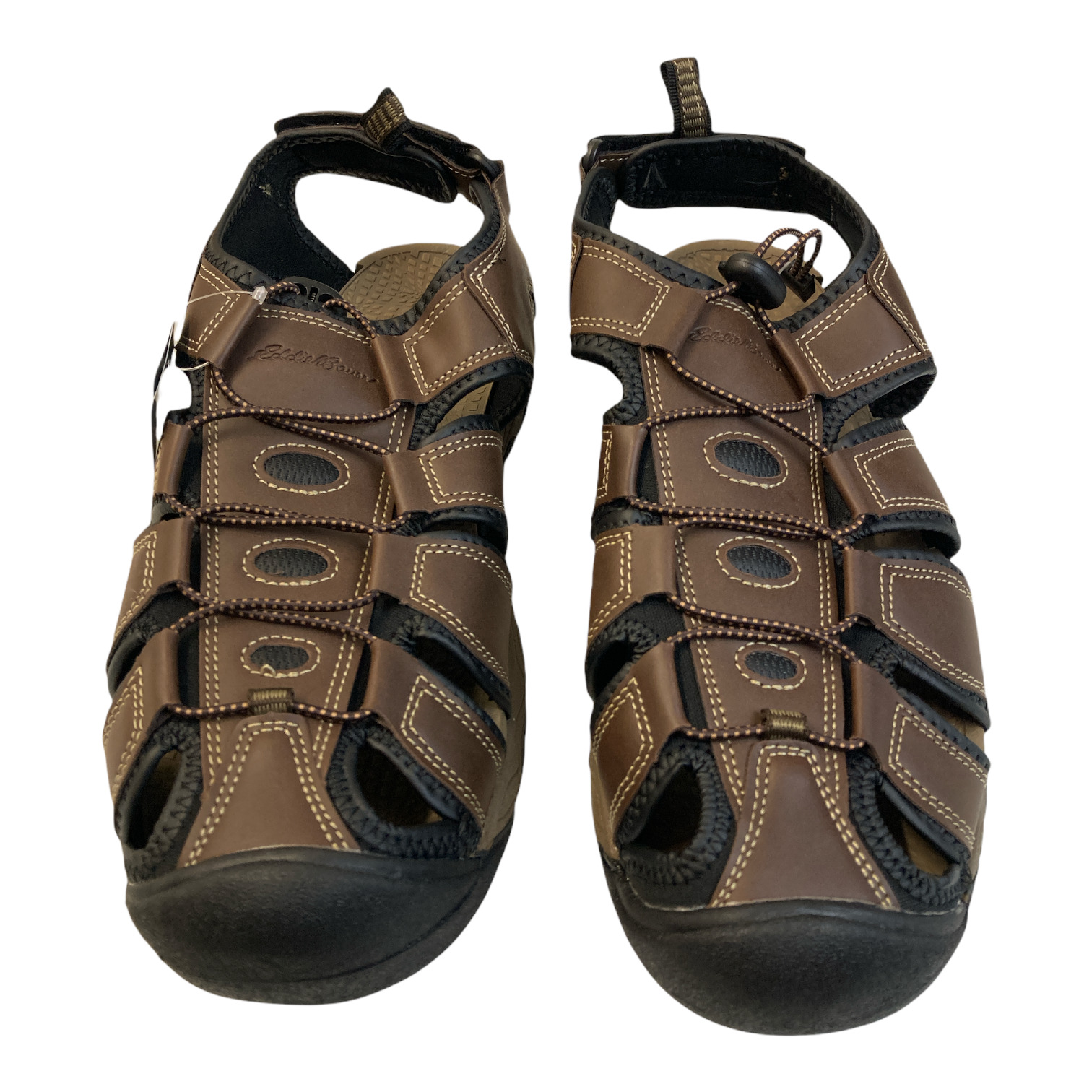Eddie Bauer Meridian brown bump toe sandal drawstring flexible outsole 10 NEW… Eddie Bauer Meridian Fisherman Sandals Mens Size 10M Bump  main image 4