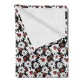 thumbnail image 2 of Ladybug Soft Flannel Fleece Throw Blanket, Insects Chamomile Bouquets Spring Inspired Flourishing Revival Theme, Cozy Plush for Indoor and Outdoor Use, 70" x 90", Dark Coral Black Grey, by Ambesonne, 2 of 5