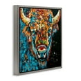 thumbnail image 3 of Stupell Industries Modern Bison with Paint Splatter Animals & Insects Painting Gray Floater Framed Canvas Art Print Wall Art, 25 x 25, 3 of 9