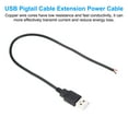 thumbnail image 4 of Unique Bargains 0.3M/1Ft USB 5V 3A Type-C Pigtail Power Cable, 5Pcs 22AWG USB Plug to 2 Pin Wire Open End Connector Plug, Black, 4 of 5