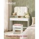 thumbnail image 2 of VASAGLE Vanity Set, Dressing Table Set with Tri-Fold Mirror, Large Table Top, 2 Drawers, White URDT115W01V1, 2 of 8