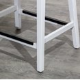 thumbnail image 2 of Dtwnek 24" Counter Stool, White Finish, Black Leather Seat Barstool for Home Bar Dining Room, 2 of 5
