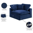 thumbnail image 2 of Meridian Furniture Comfy Navy Velvet Corner Chair, 2 of 13