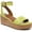 Green SY, variant on Franco Sarto Womens Presley Leather Ankle Strap Wedge Sandals
