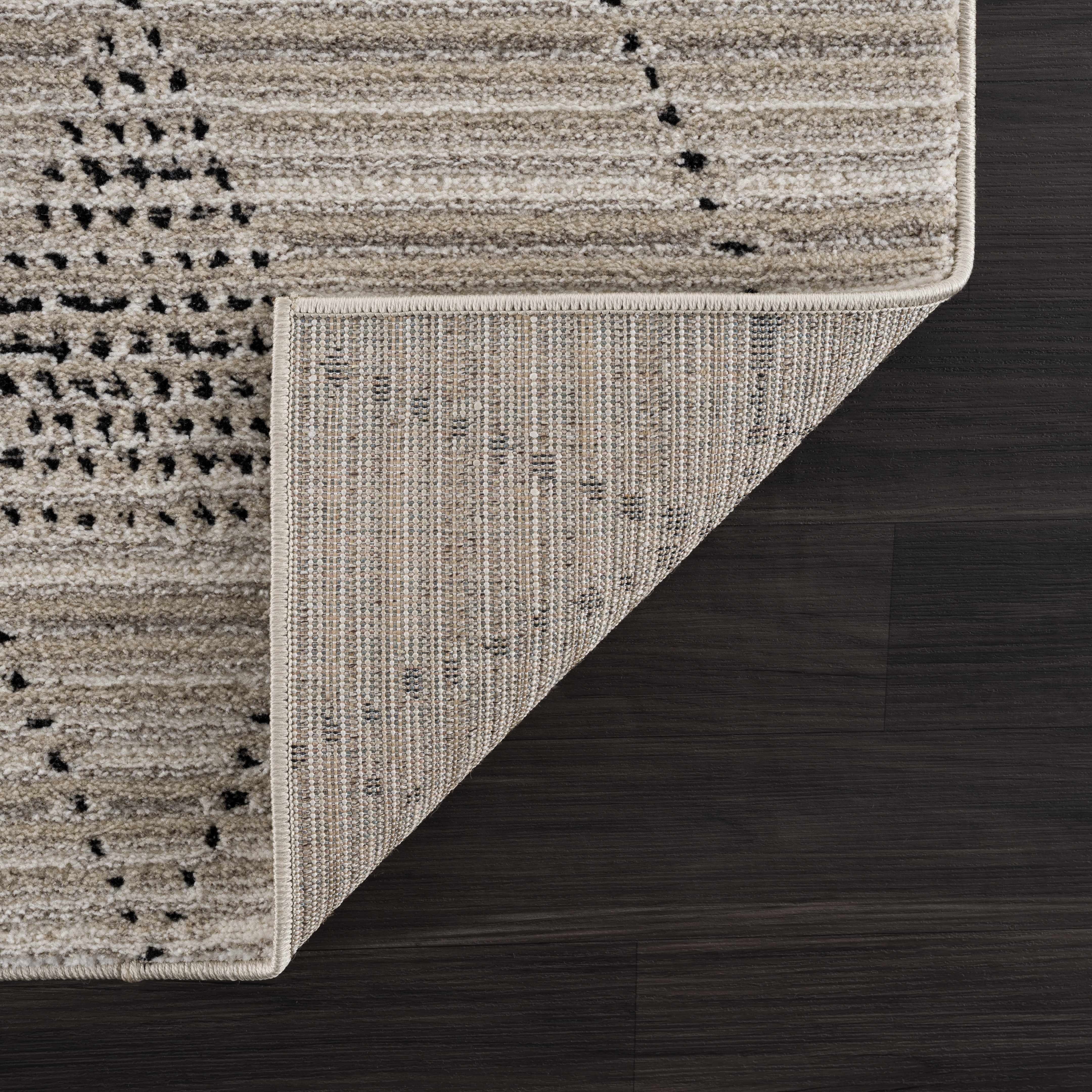Hauteloom Casablanca Collection Living Room Bedroom Area Rug - Cozy Moroccan Farmhouse Carpet - Brown, Black, Beige - 5'3" x 7'
