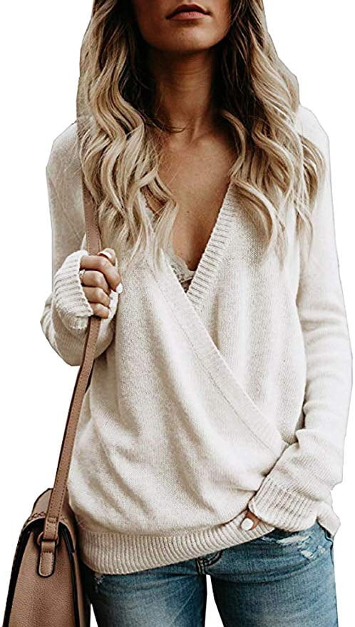V neck loose sweater Clearance