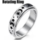 thumbnail image 3 of Frosted Rotating Rings for Women - Hollow Crescent Moon Stars Eternity Rings Jewelry Accessory Gifts Size 7-12 (Silver, 11), 3 of 4