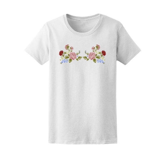 Beautiful Flowers, Vintage Style T-Shirt Women -Image by Shutterstock, Female XX-Large