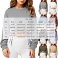 thumbnail image 3 of VBVC Women's Y2K Drawstring Hem Crop Sweatshirt, Ladies' Long Sleeve Cropped Pullover, Casual Athletic Workout Top For Women, Wine , S-2XL, 3 of 9