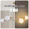 thumbnail image 2 of UHG 6-Light Sputnik Chandelier with Milk Glass Shades, Gold Flush Mount Ceiling Light Fixture for Living&Dining Room Bedroom, Modern Farmhouse Pendant Lighting for Kitchen Island Hallway, 2 of 6