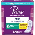 thumbnail image 1 of Poise Incontinence Pads & Postpartum Incontinence Pads, 3 Drop Light Absorbency, Regular Length, 120 Count (4 Packs of 30), Packaging May Vary- (Regular), 1 of 3