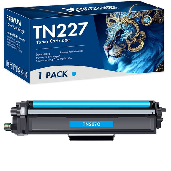 MICOTONER 1-Pack Compatible Toner Cartridge for Brother TN-227C TN-227 Work with HL-L3210CW HL-L3230CDW HL-L3270CDW MFC-L3710CW MFC-L3750CDW MFC-L3770CDW Printer (Cyan)