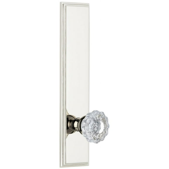 Grandeur Carver_Tp_Prv_238_Lh Carre Solid Brass Rose Left Handed Tall Plate Privacy Door