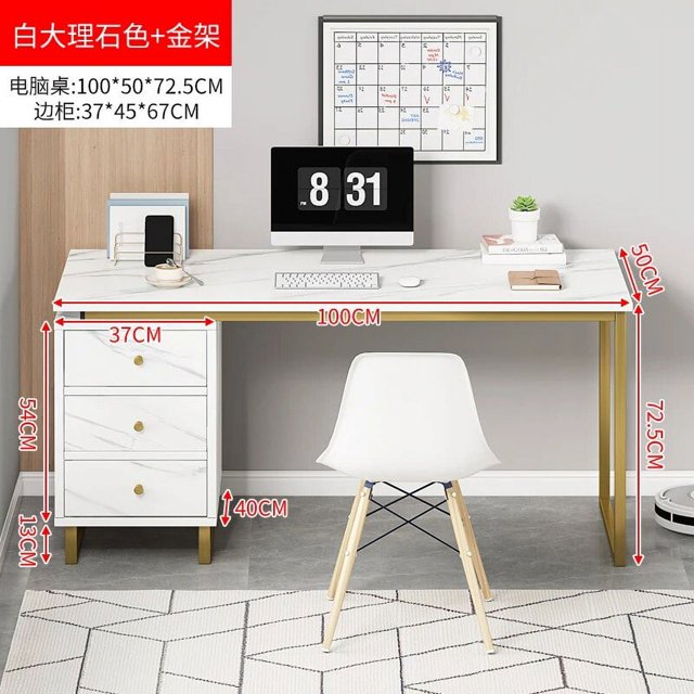 Computer Workbench Office Desks Table Bedroom Secretaire Simplicity Office Desks Single Laptop Escritorios Work Furniture QF50OD My Lux Decor Round