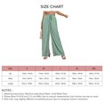 thumbnail image 5 of Pantalones de mujer Pierna ancha Cordón Cintura alta Color puro Transpirable Pantalones largos sueltos Verde XXL, 5 of 5