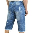 thumbnail image 4 of Notus Men's Distressed Ripped Denim Jean Shorts - Stylish, Comfortable, Durable, Summer Casual Wear Ice Wash Blue 34, 4 of 4