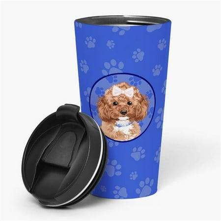 

Carolines Treasures WDK1168TBL215 7.25 x 3.5 in. Unisex Poodle Toy Red Stainless Steel 16 oz Tumbler Blue
