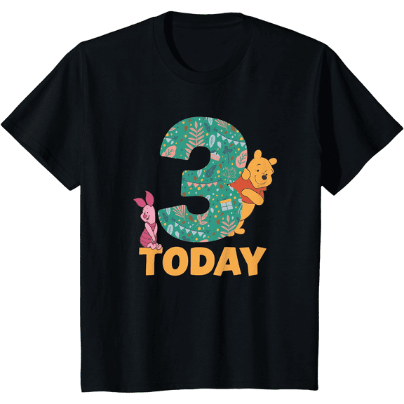 Winnie the Pooh & Piglet Birthday 3 Years Old Today Unisex Softstyle T-Shirt for Men Women Kids