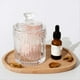 thumbnail image 4 of 2 Frascos de Vidrio con Tapa, Bonitos, para Dulces, para Baño, Organizador de Maquillaje para Hisopos de Algodón y Bolitas (Transparentes)., 4 of 5