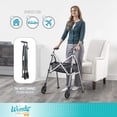 thumbnail image 2 of Andador plegable Stander EZ Fold-N-Go, ligero y con ruedas para personas mayores y adultos, con deslizadores de esquí y bolsa organizadora, color azul cobalto, 1 unidad, 2 of 5