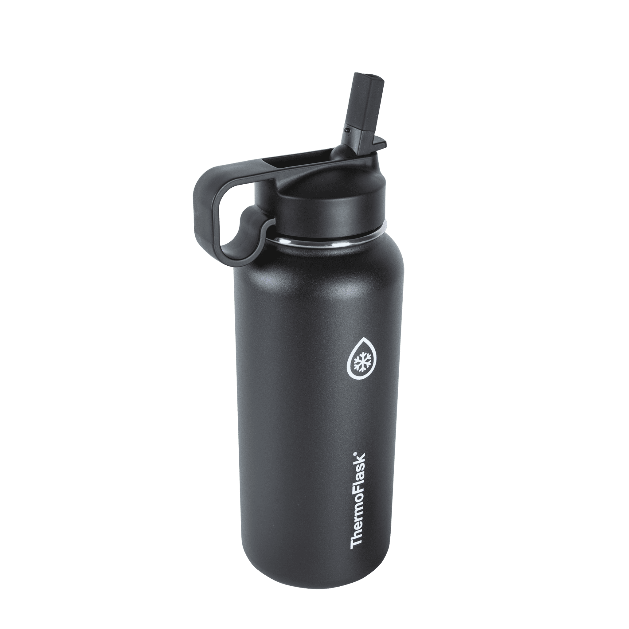 Thermoflask Stainless Steel Water Bottle With Chug and Straw Lid, 32oz