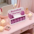 thumbnail image 2 of Books Read Sign Printed Tracker, Visual Reading Goal Counter Manual Adjustable Cubes, ABS Construction Bookshelf Decor for Readers Students Teachers with Multiple Finish Options, 2 of 3