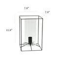 thumbnail image 3 of Elegant Designs Large Exposed Glass And Metal Table Lamp, Black, Clear, 3 of 6