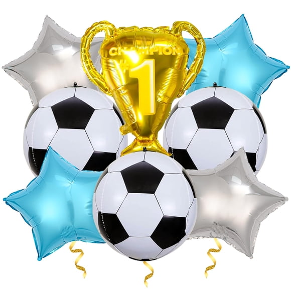 Trofeo Party Balloons OIWLCI 4D del campeonato de fútbol azul