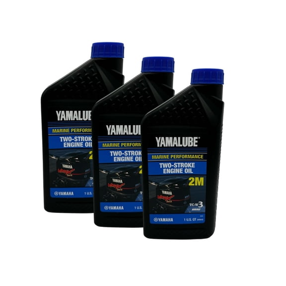 Yamaha Yamalube Semi-Synthetic 2-Stroke Marine Engine Oil LUB-2STRK-M1-12-3PACK