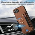 thumbnail image 2 of Dteck for iPhone 16e Case Wallet with Card Holder, RFID Blocking PU Leather Protective Case with Ring Holder Stand Wrist Strap for iPhone 16e 6.1 Inch 2025,Brown, 2 of 9