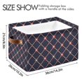 thumbnail image 3 of Ryvnso Checkered Grid Art Pattern Storage Basket Large Bin Foldable Boxes Toys Organizer 14.2x10.2x8.3in 2 PCs, 3 of 8